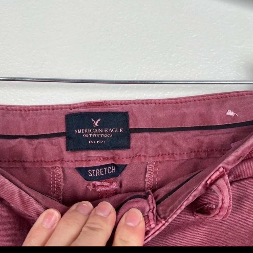 American Eagle Maroon Shorts Sz‎ 2 - Picture 2 of 5